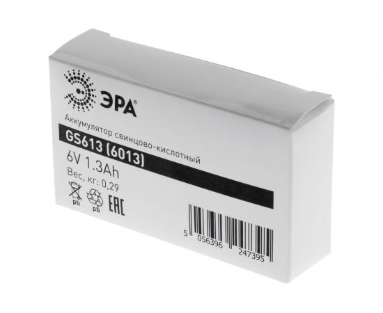 Аккумулятор свинцово-кислотный GS613 6V, 1.3Ah ЭРА Б0050079 – изображение 6