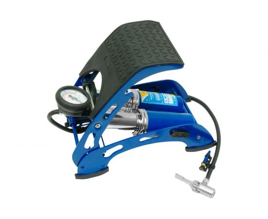 Ножной насос KRAFT с манометром, 2 цилиндра KT 810002 