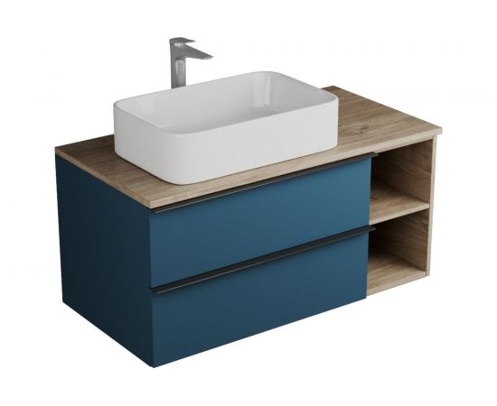 Тумба Veneciana SANGRO 100 под накладной умывальник, с 2-мя ящиками+ниши, индиго 510012 