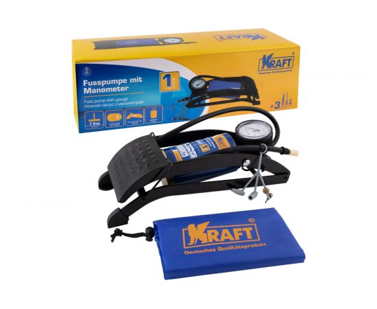 Ножной насос KRAFT Master 295 см3, в сумке KT 810007 