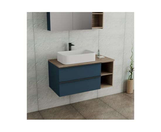 Тумба Veneciana SANGRO 100 под накладной умывальник, с 2-мя ящиками+ниши, индиго 510012 – изображение 3