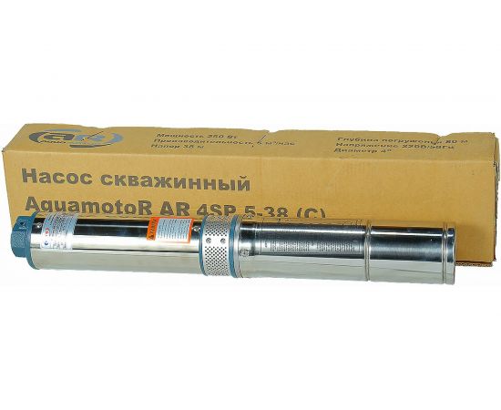 Скважинный насос AquamotoR AR 4SP 5-38 C с кабелем 15м AR151014 – изображение 4