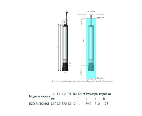 Погружной скважинный насос UNIPUMP ECO-AUTOMAT, 20 м 52728 – изображение 4
