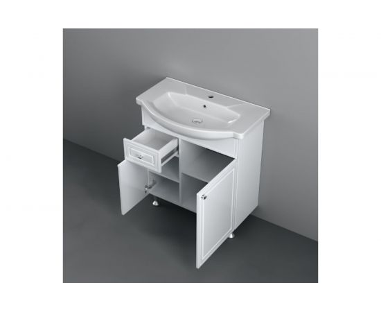 База на ножках с раковиной RedBluby Damixa 75 см, два ящика Palace One M41-FSX0753WG-WCC075 – изображение 5