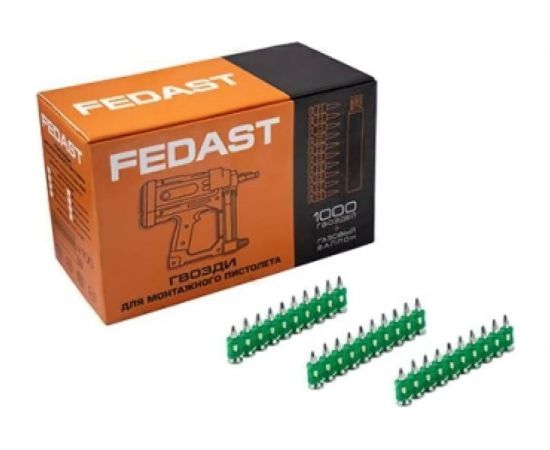 Усиленные гвозди для монтажного пистолета Fedast 3.0х16 мм, 1000 шт. без баллона fd3016eg 