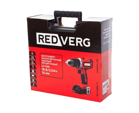 Аккумуляторный ударный бесщеточный шуруповерт REDVERG RD-IS18BL/U 6672874 – изображение 13