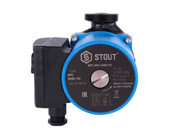 Цирк��ляционный насос STOUT 25/60-130 SPC-0001-2560130 RG008V60G5F4BQ – изображение 2