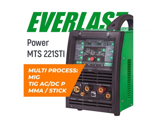 Инвертор EVERLAST powermts 221sti multi process: mig/tig/stick 2EV221MTS – изображение 2