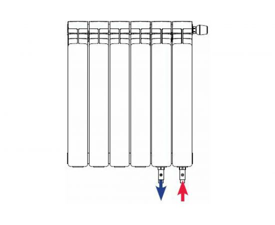 Биметаллический радиатор RIFAR Base Ventil BVR 500 - 07 – изображение 2