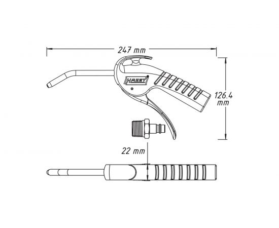 Пистолет для обдува Hazet 9040P-1 – изображение 3