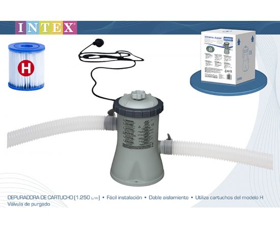 Картриджный фильтр-насос Intex Krystal Clear для бассейнов 28602 – изображение 3