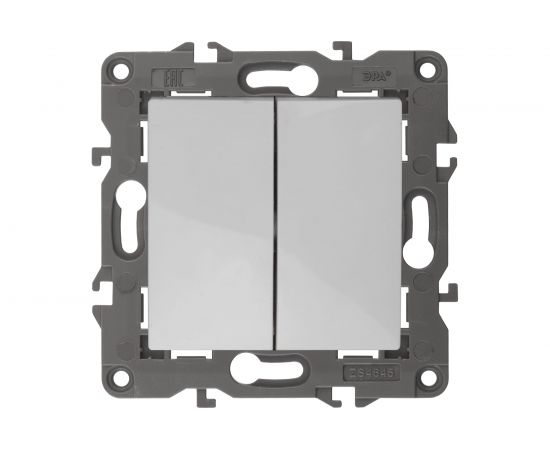 Двойной выключатель ЭРА 14-1104-01 10АХ-250В, IP20, Elegance, белый Б0034229 
