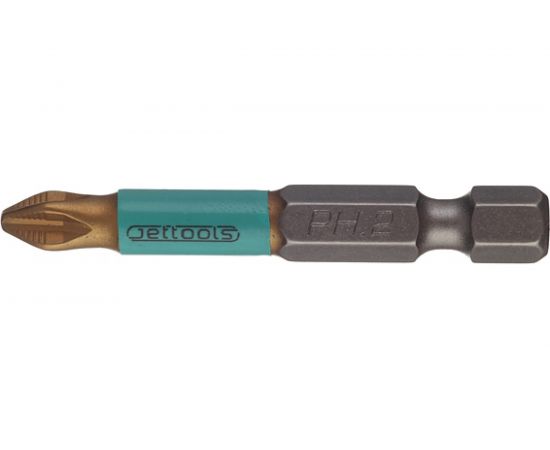 Насадка магнитная для больших нагрузок (2 шт; 50 мм; PH2; TiN) Jettools W2-21-0502-2T 