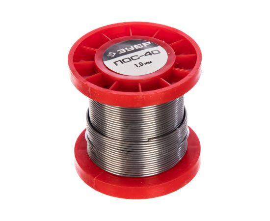 Припой ПОС 40 (1 мм; 100 г; проволока) Зубр 55451-100-10 