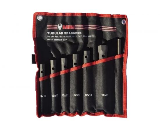 Набор трубчатых ключей BAUM 6 предметов, 8х10-16х21, свертка 233-6M 