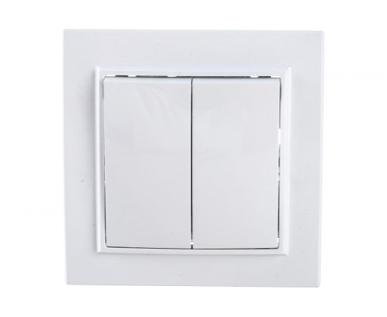 2-клавишный выключатель EKF Минск СП, 10А, белый ERV10-023-10 