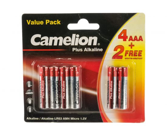 Батарейка Camelion 1.5В LR03 Plus Alkaline 14112 