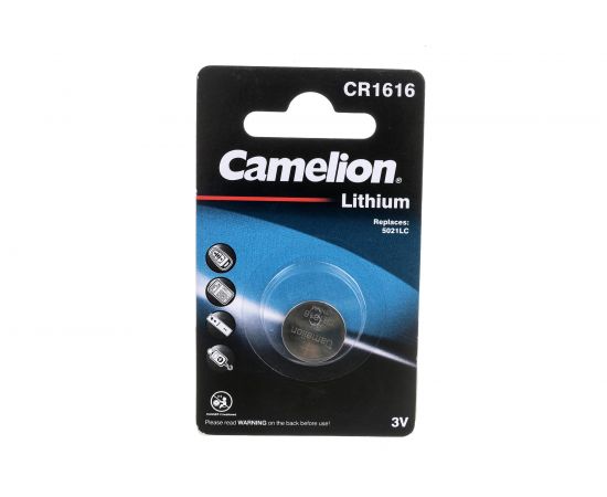 Литиевая батарейка Camelion CR1616 BL-1, 3V 3070 