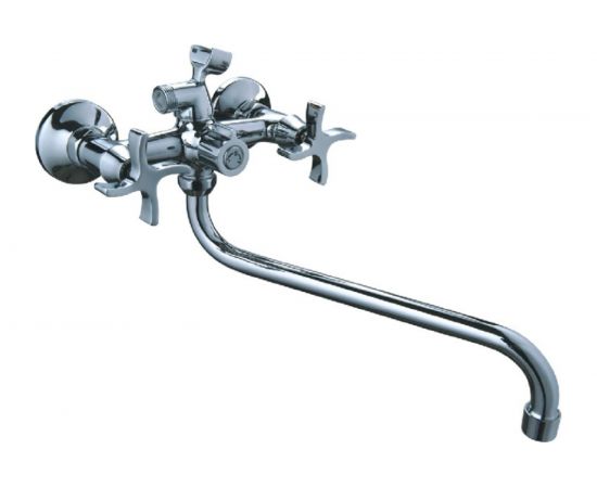 Смеситель для ванны LEDEME шаровый, крест, переключатель душа керамика L2322 806354 