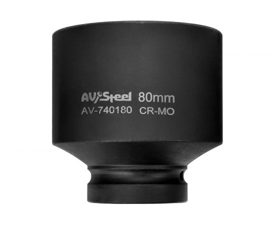 Головка ударная шестигранная удлиненная (80 мм; 1DR) AV Steel AV-740180 – изображение 2
