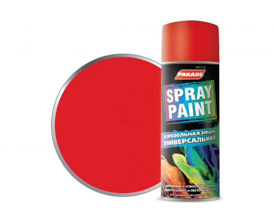 Аэрозольная эмаль PARADE SPRAY PAINT RAL 3020 Транспортный-красный Лк-00008445 – изображение 2