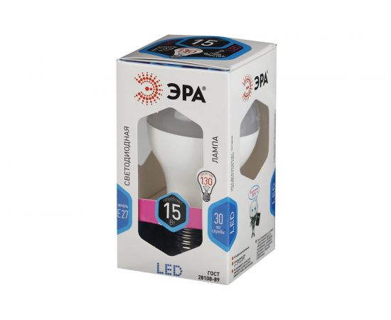 Светодиодная лампа ЭРА LED A60-15W-840-E27, груша, нейтральный Б0033183 – изображение 2