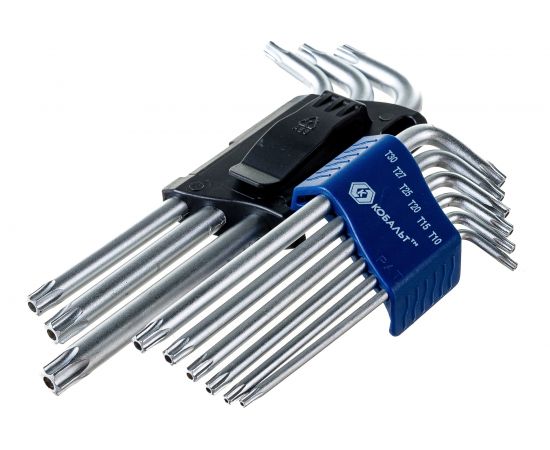 Набор ключей угловых удлиненных Tamper TORX КОБАЛЬТ 020405-09 – изображение 3