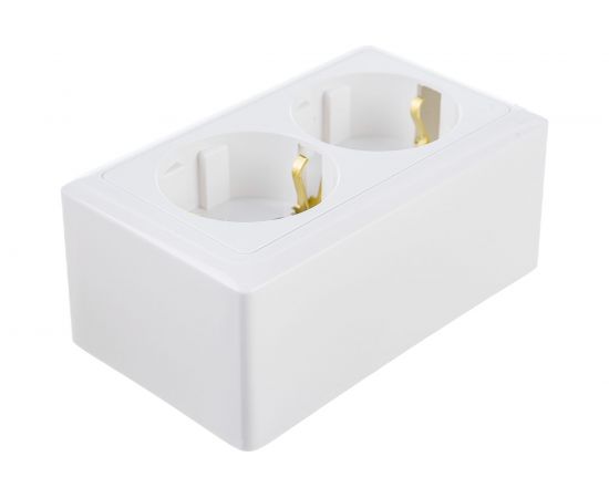 Розетка Schneider Electric 2-м ОП Хит 16А IP20 с заземл. защ. шторки бел. RA16-239-B – изображение 3