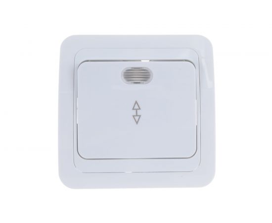 Выключатель UNIVersal Валери 1 клавиша, проходной с подсветкой белый В0125 – изображение 3