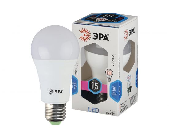 Светодиодная лампа ЭРА LED A60-15W-840-E27, груша, нейтральный Б0033183 – изображение 5