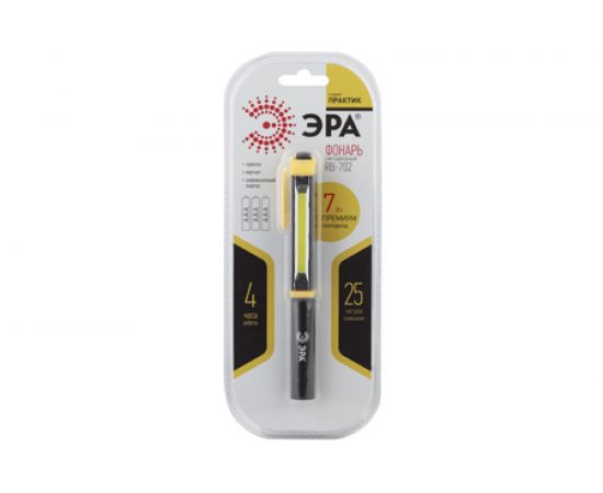 Рабочий фонарь ЭРА Практик 7Вт COB, 3xAAA, Al корпус, крючок, магнит Б0027821 – изображение 7