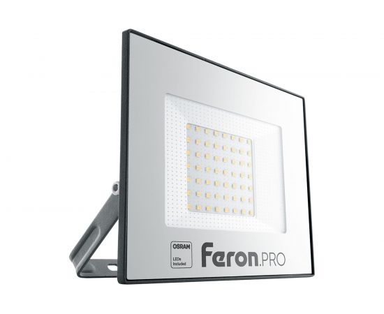 Светодиодный многоматричный прожектор FERON LL-1000, 50W, 6400К, 5000Lm, IP65, 45хOSRAM чёрный 41540 