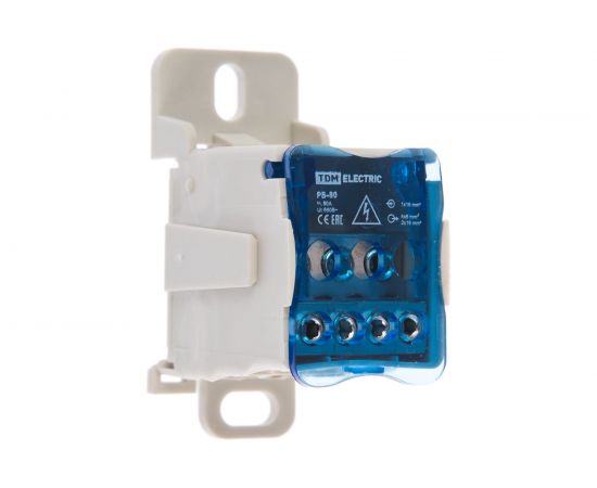 Распределительный блок TDM на DIN-рейку РБ-80 1П 80А 1х16/4х6 2x16 SQ0823-0001 