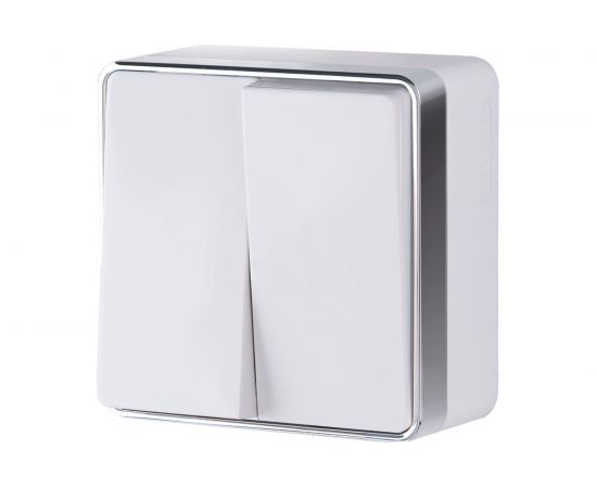 Выключатель WERKEL W5020001 двухклавишный Gallant белый a051592 