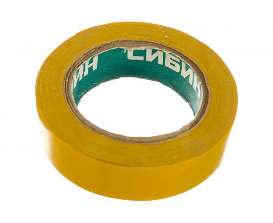 ПВХ изолента СИБИН 10м х 15мм, желтая 1235-5 