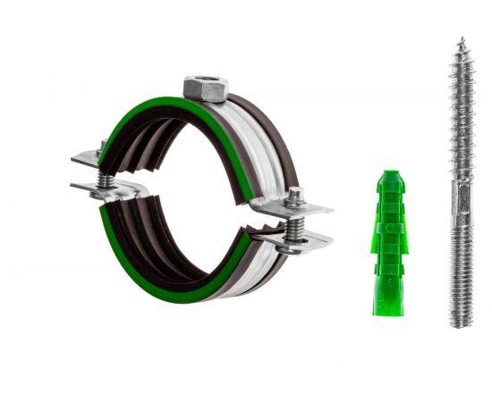 Комплект MAYER сантех. хомут со шпилькой 10x100 и дюбелем д/труб Ф150 (149-161 мм), гайка М10, 1 шт. 14 0150 1 