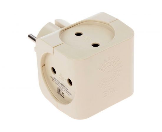 Тройник ЭРА SP-4-I 4гн, без заземления слоновая кость Б0008206 – изображение 16