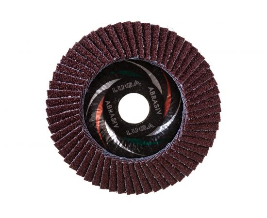 Круг лепестковый торцевой конический КЛТ2 (125х22 мм; А 40; 14А 40/Р40) ЛУГА D91212522140400 – изображение 2