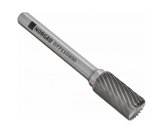Борфреза твердосплавная NORGAU форма B цилиндрическая с торцевыми зубьями SCM HM B1020M06-45 (10х20х6х60 мм) 077110300 – изображение 2