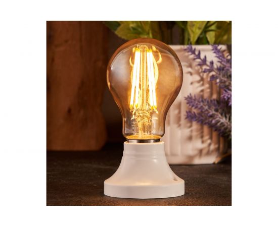 Филаментная лампа REXANT Груша A60 11.5 Вт 2400K E27 золотистая колба 604-080 – изображение 3