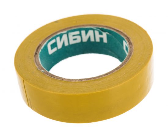 ПВХ изолента СИБИН 10м х 15мм, желтая 1235-5 – изображение 3