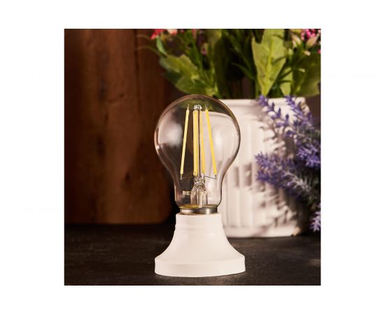 Филаментная лампа REXANT Груша A60 9.5 Вт 1140 Лм 4000K E27 диммируемая 604-075 – изображение 3