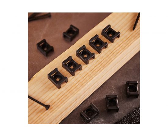 Площадка для крепления стяжки REXANT ПС-2 22x16 мм, черная, упаковка 100 шт. 07-2103 – изображение 3