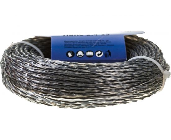 Леска для триммера износостойкая ЛВКС-2.4-15 (2.4 мм; 15 м; витой квадрат со стержнем) Витязь 18026020 – изображение 3