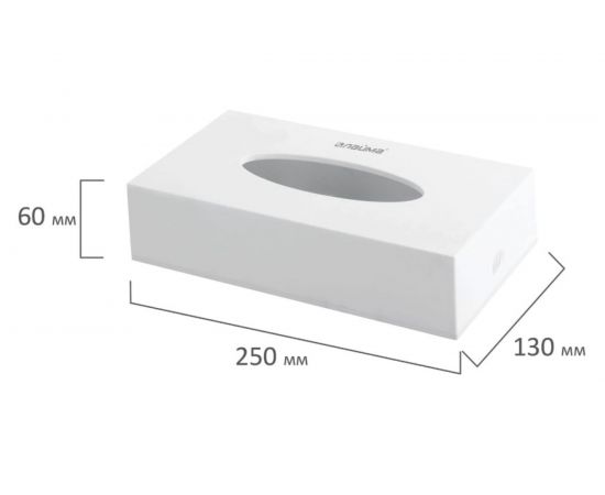 Диспенсер для косметических салфеток ЛАЙМА настольный/настенный, пластиковый, белый 605392 – изображение 4