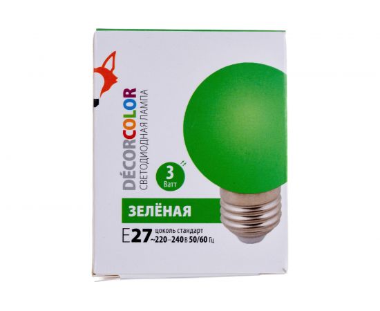 Светодиодная декоративная лампа Volpe LED-G60-3W/GREEN/E27/FR/С UL-00006958 – изображение 4