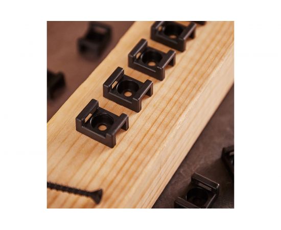 Площадка для крепления стяжки REXANT ПС-2 22x16 мм, черная, упаковка 100 шт. 07-2103 – изображение 4