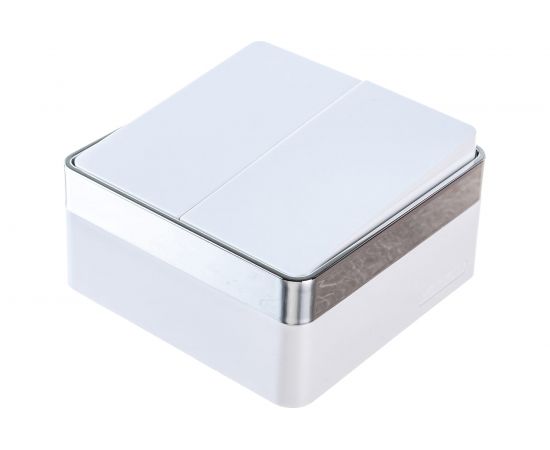 Выключатель WERKEL W5020001 двухклавишный Gallant белый a051592 – изображение 4