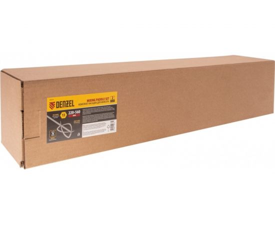 Комплект насадок для строительного миксера 2 шт, 220х560 мм, оцинкованные, хвостовик HEX13 Denzel 84839 – изображение 5