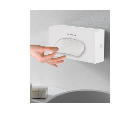 Диспенсер для косметических салфеток ЛАЙМА настольный/настенный, пластиковый, белый 605392 – изображение 5